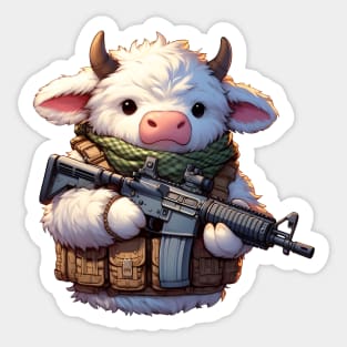 Fluffy Cow Sticker